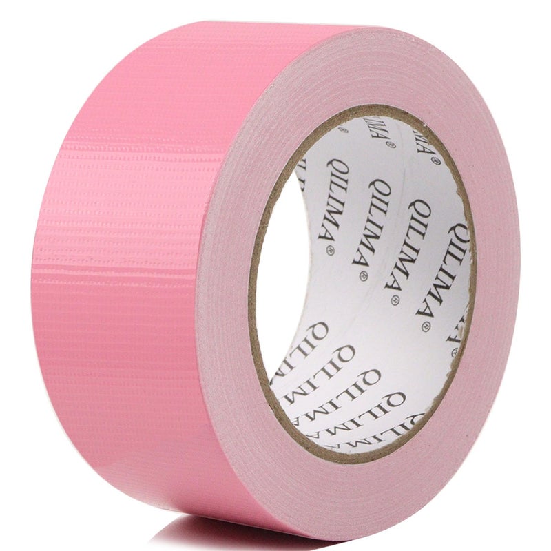 QILIMA Pink Duct Tape, Waterproof Duct Cloth Fabric, Professional Grade Cloth Duct Tape for Photographers,Repairs, DIY, Crafts, Indoor Outdoor Use,2 Inch X 28 Yards - Image 1